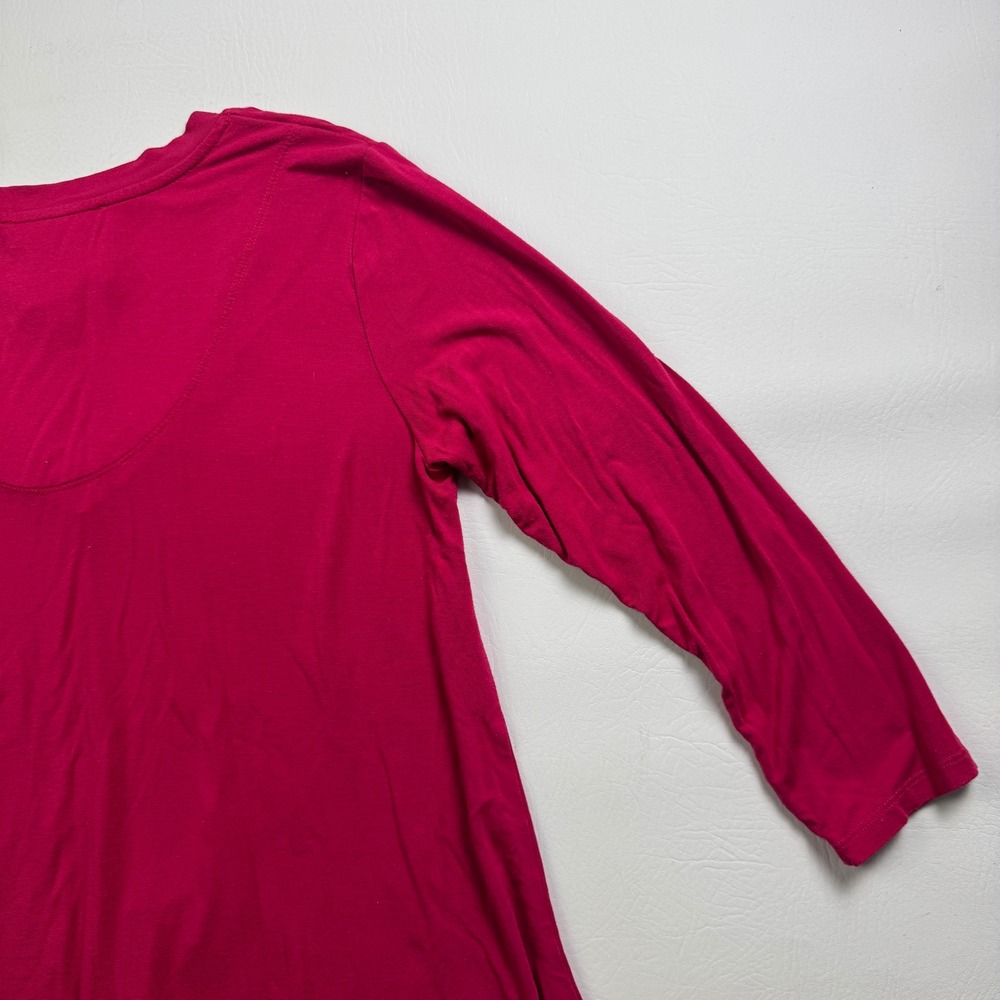 Johnny Was Womens Pink Bamboo Viscose V-Neck Long Sleeve Top T16321-9 Small - Picture 11 of 13